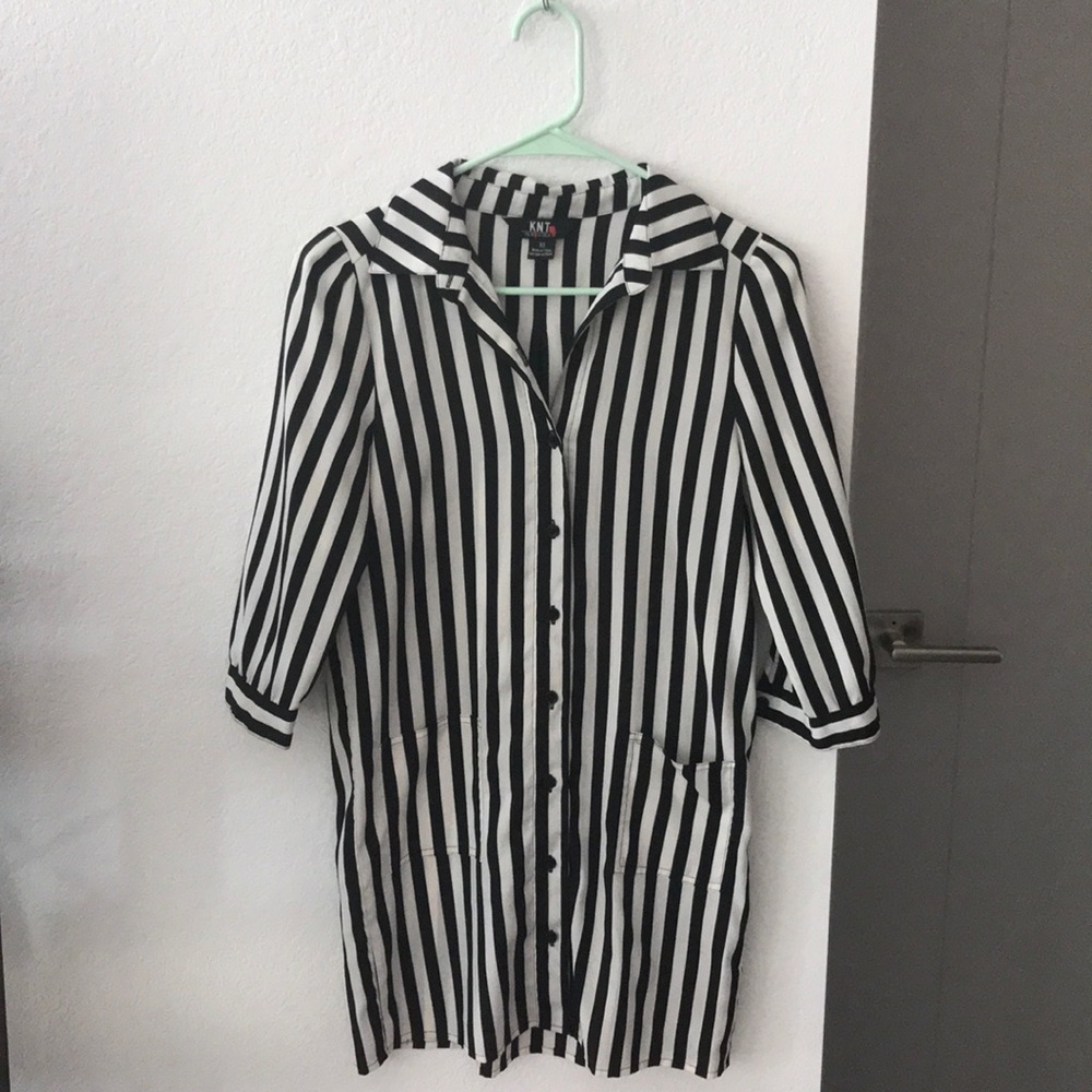 KNT by Kova & T Striped Shift Dress